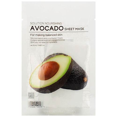 TENZERO Маска для лица тканевая с экстрактом авокадо Solution Nourishing Avocado Sheet Mask 25 #1