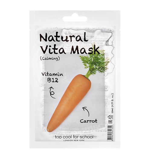 TOO COOL FOR SCHOOL Маска для лица успокаивающая Natural Vita 23 #1