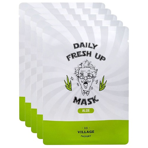 VILLAGE 11 FACTORY Набор тканевых масок с экстрактом алоэ Daily Fresh Up Mask Aloe #1