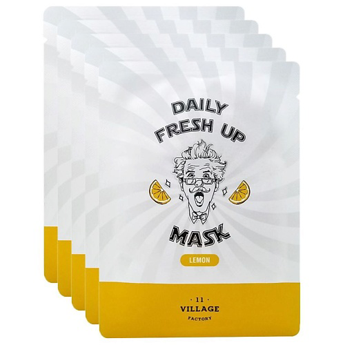 VILLAGE 11 FACTORY Набор тканевых масок для лица с экстрактом лимона Daily Fresh Up Mask Lemon #1