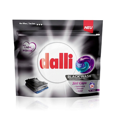 DALLI Капсулы для стирки черного белья Black Wash 3 in 1 24 #1