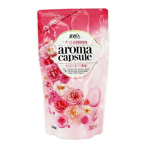 LION Кондиционер для белья AROMA CAPSULE с ароматом розы 300 #1