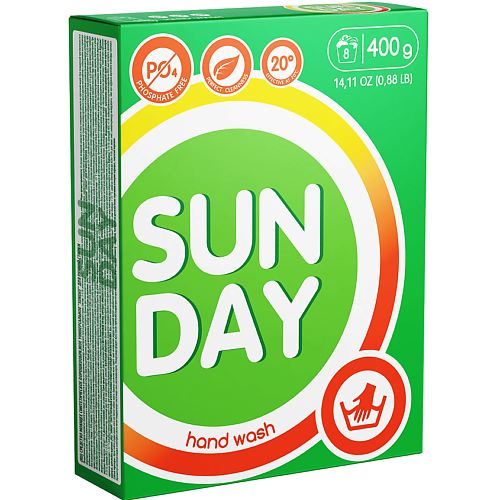 SUNDAY Стиральный порошок универсальный для ручной стирки #1