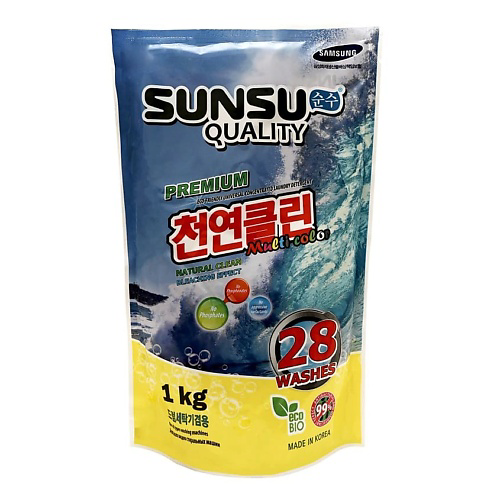 SUNSU QUALITY Бесфосфатный концентрированный порошок для стирки цветного белья 1000 #1