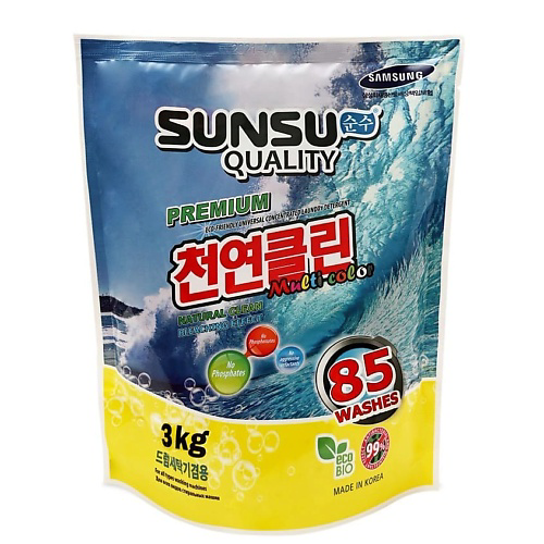 SUNSU QUALITY Бесфосфатный концентрированный порошок для стирки цветного белья 3000 #1