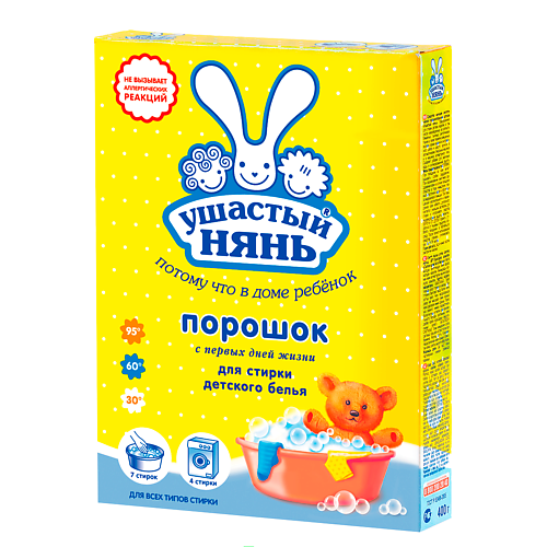 УШАСТЫЙ НЯНЬ Стиральный порошок Детский 400 #1