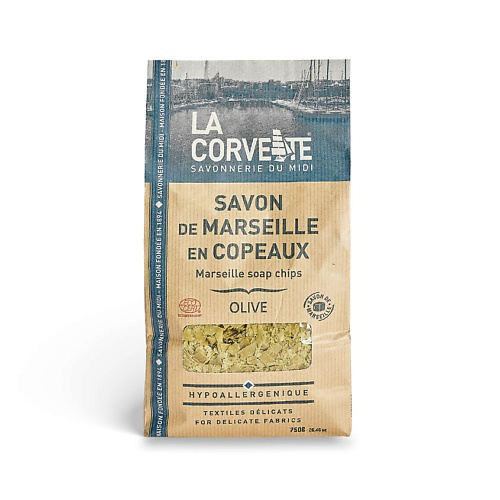 LA CORVETTE Традиционное марсельское оливковое мыло-стружка Savon de Marseille en Copeaux Olive #1