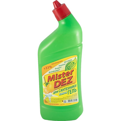 MISTER DEZ Eco-Cleaning Гель для сантехники/антиржавчина "Лимон" (без хлора) 750 #1