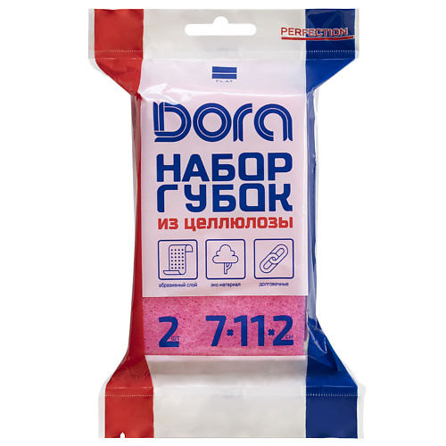 DORA Губки целлюлозные с усиленным абразивом #1