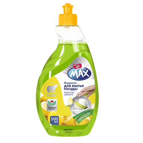 DR MAX Жидкость для мытья посуды концентрированная "Лимонная свежесть" 500 #1