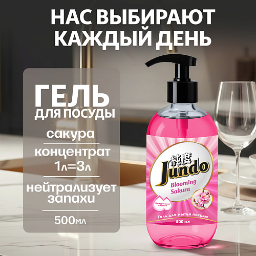 JUNDO Средство для мытья посуды, концентрированный ЭКО-гель Premium Sakura 500 #1