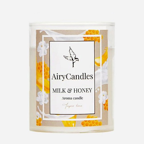 AIRYCANDLES Свеча ароматическая MILK & HONEY с деревянным фитилем 190 #1