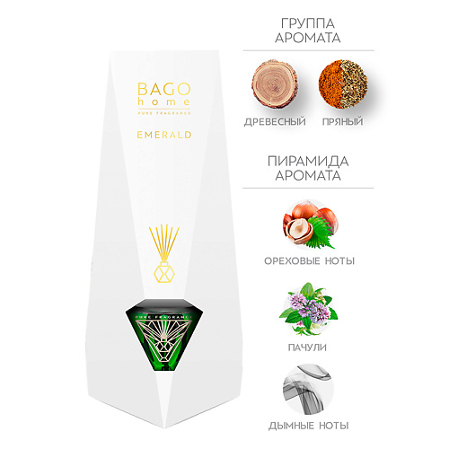 BAGO HOME Ароматический диффузор Изумруд 100 #1
