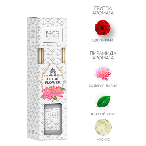 BAGO HOME Ароматический диффузор Цветок лотоса 75 #1