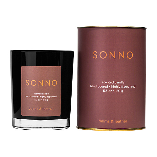 SONNO Ароматическая свеча Balms & Leather 150 #1