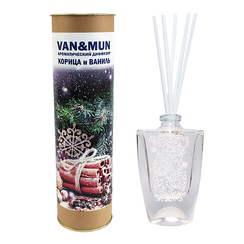 VAN&MUN Ароматический диффузор Корица и ваниль с палочками для дома и офиса 45 #1