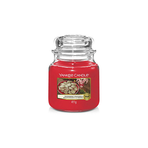 YANKEE CANDLE Ароматическая свеча Classic medium Peppermint Pinwheels 411 #1