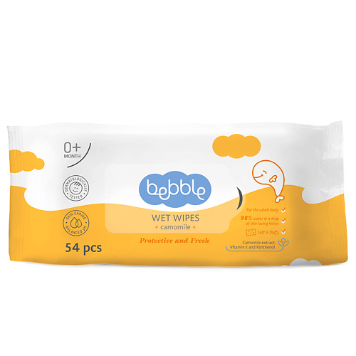 BEBBLE Салфетки влажные Ромашка (Camomile) Wet Wipes #1
