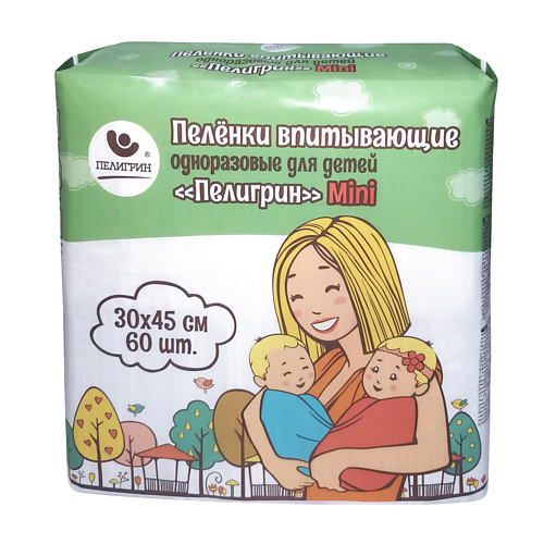 ПЕЛИГРИН Пеленки одноразовые впитывающие Mini 30х45 см #1