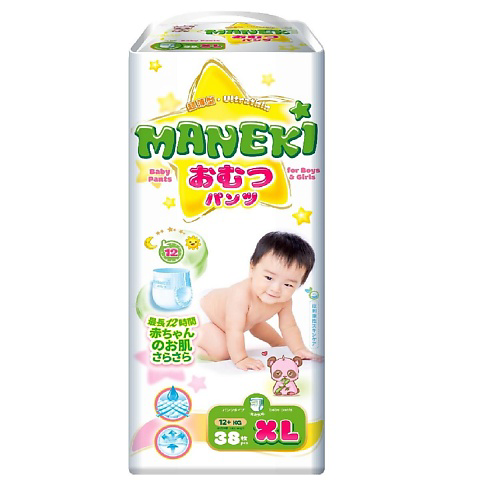 MANEKI Maneki Подгузники-трусики детские одноразовые размер XL 12+ кг #1