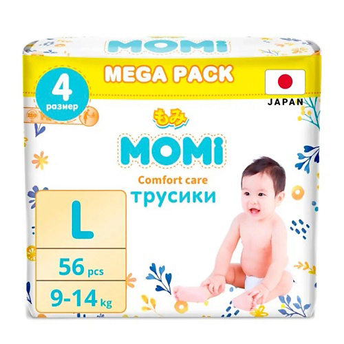 MOMI Подгузники-трусики "Comfort Care" размер L 9-14 кг mega упаковка #1