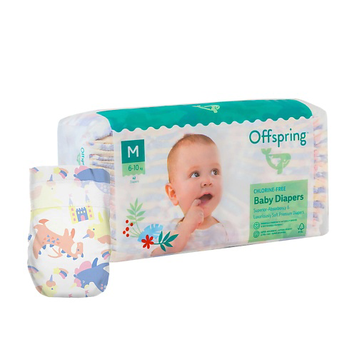 OFFSPRING Подгузники, M 6-10 кг Единороги #1