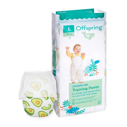 OFFSPRING Трусики-подгузники, L 9-14 кг Авокадо #1