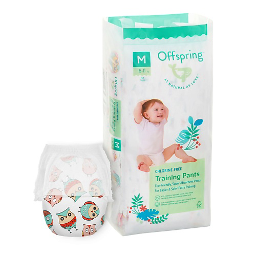 OFFSPRING Трусики-подгузники, M 6-11 кг Совы #1