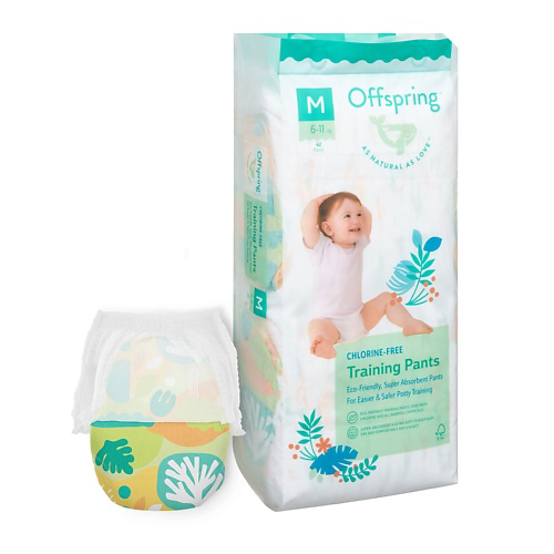 OFFSPRING Трусики-подгузники, M 6-11 кг Лес #1