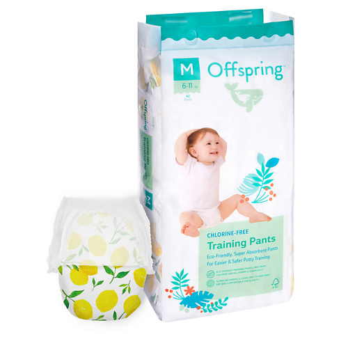 OFFSPRING Трусики-подгузники, M 6-11 кг Лимоны #1