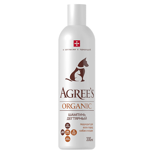AGREE'S FOR PETS Шампунь для животных Лечение перхоти и грибка ORGANIC с натуральными дёгтем 300 #1