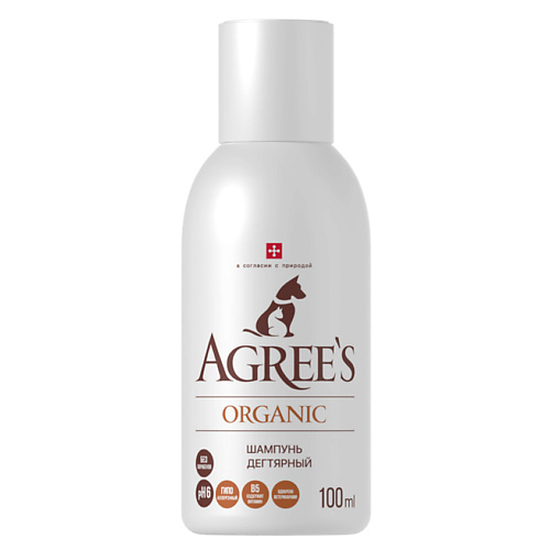 AGREE'S FOR PETS Шампунь для животных Лечение перхоти и грибка ORGANIC с натуральными дёгтем 100 #1