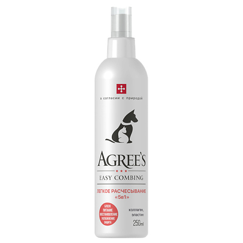 AGREE'S FOR PETS Спрей для животных Лёгкое расчёсывание "5в1" EASY COMBING, с коллагеном и эластином 250 #1