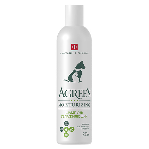 AGREE'S FOR PETS Увлажняющий шампунь для животных Легкое расчёсывание, с маслом авокадо и макадамии 250 #1