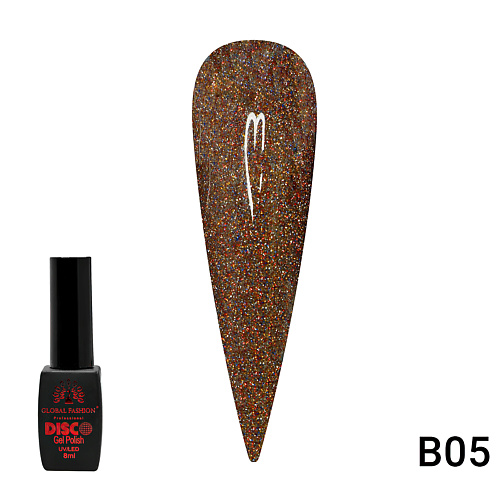 GLOBAL FASHION Гель лак Disco Gel Polish светоотражающий A06 #1