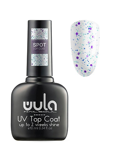 WULA NAILSOUL Верхнее покрытие с цветным глиттером Spot Top Coat, тон S01 #1