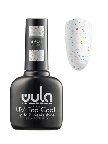 WULA NAILSOUL Верхнее покрытие с цветным глиттером Spot Top Coat, тон S01 #1
