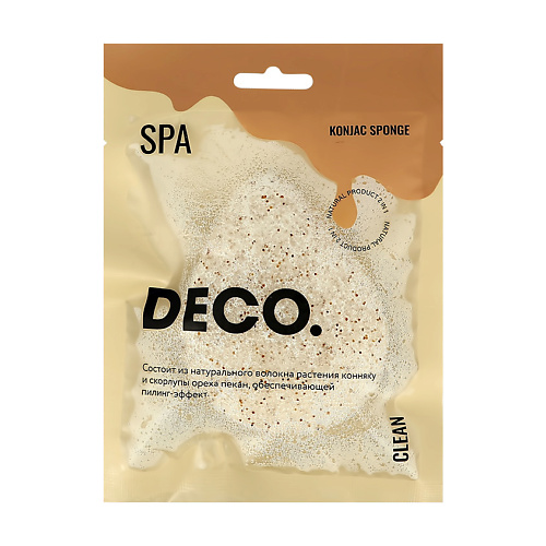 DECO. Спонж из конняку CLEAN 2 в 1 с пилинг эффектом #1