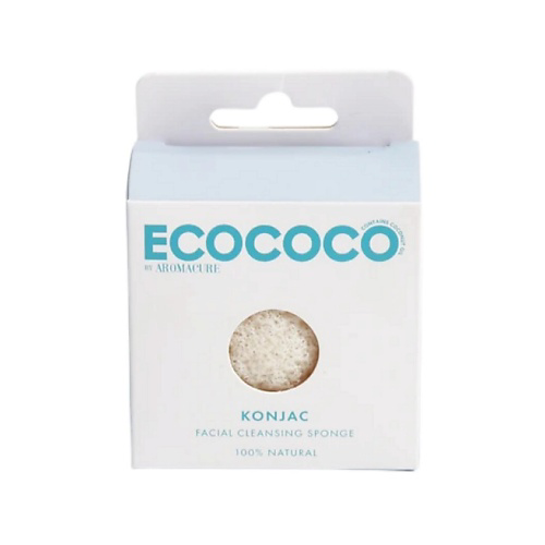 ECOCOCO Спонж для лица очищающий Konjac Facial Cleansing Sponge #1