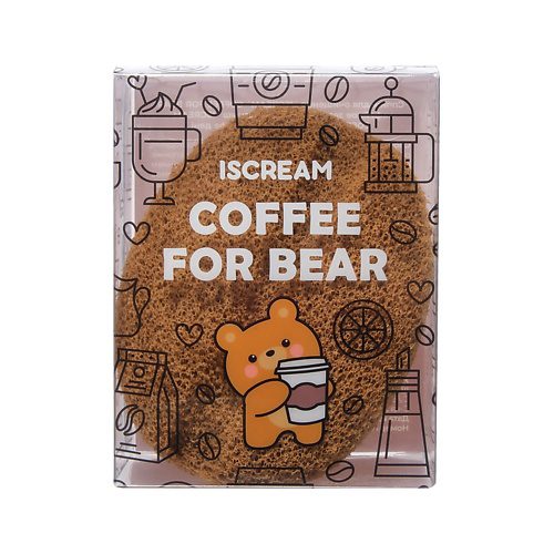 ISCREAM Спонж для очищения COFFEE FOR BEAR кофейное зернышко #1