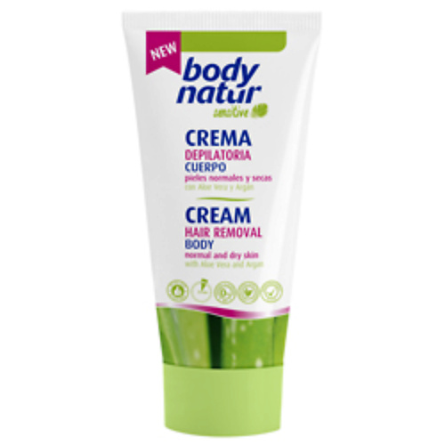BODY NATUR Крем для депиляции для тела для нормальной и сухой кожи с алоэ и арганом Cream Hair Removal Body 200 #1