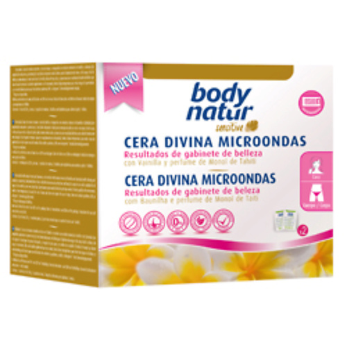 BODY NATUR Воск для депиляции для микроволновой печи с ванилью и ароматом таитянской гардении Cera Divina Microondas #1