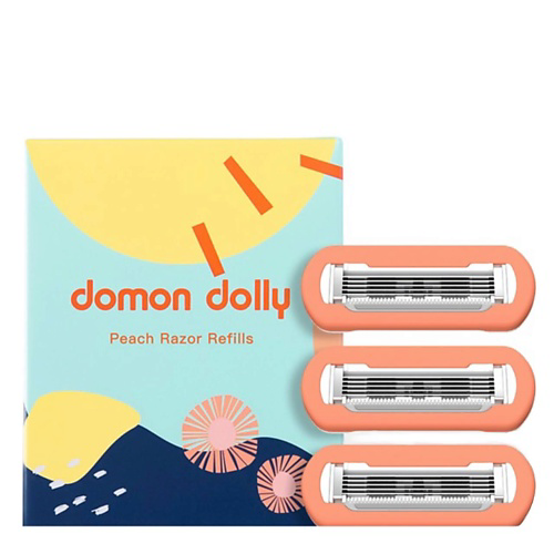 DOMON DOLLY Cменные кассеты 5 лезвий для бритвы Peach, Lemon и Venus с увлажняющими полосками, 3 шт. #1