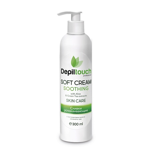 DEPILTOUCH PROFESSIONAL Сливки для тела успокаивающие с экстрактами алоэ и зеленого чая Soothing Soft Cream 300 #1