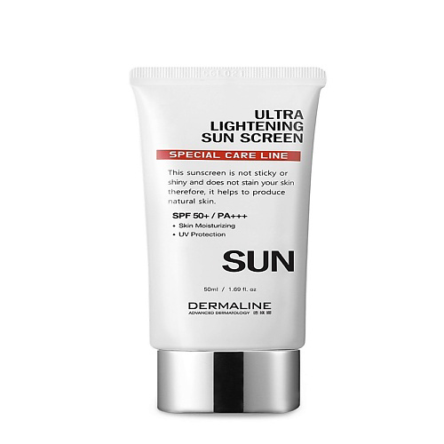 DERMALINE Крем для лица ULTRA LIGHTENING SUN SCREEN 50 #1