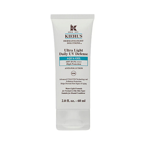 KIEHL'S Солнцезащитный крем-гель для жирной кожи  Ultra Light Daily UV Defense Aqua Gel SPF 50 60 #1