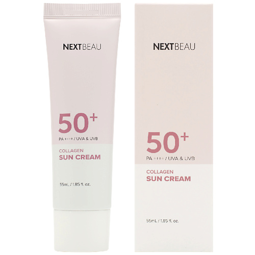 NEXTBEAU Солнцезащитный омолаживающий крем с коллагеном SPF 50+ / PA++++ 55 #1