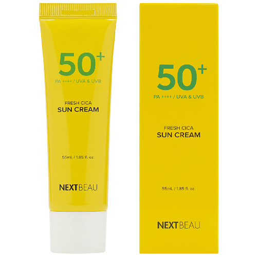 NEXTBEAU Солнцезащитный освежающий крем с центеллой азиатской SPF 50+ / PA++++ 55 #1