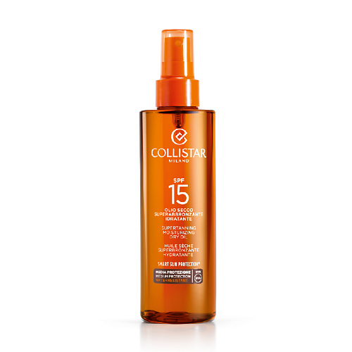 COLLISTAR Масло сухое для интенсивного загара для лица-тела-волос SPF15 Supertanning Moisturizing Dry Oil 200 #1