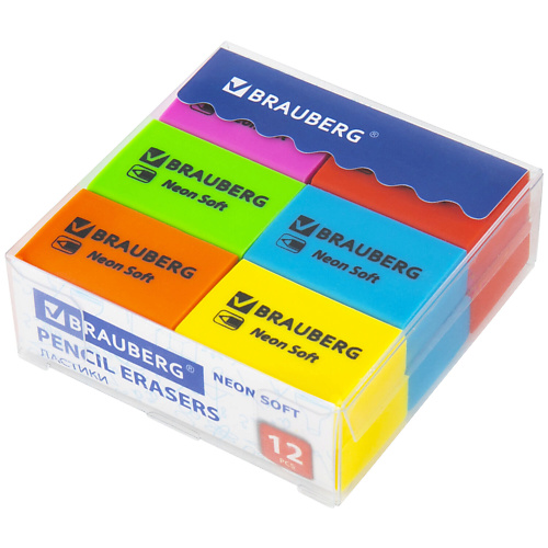 BRAUBERG Ластики NEON SOFT #1